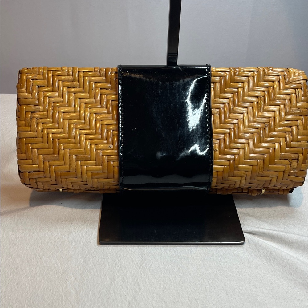 Tory Burch Bamboo Rattan Clutch with leather strap - Picture 4 of 12
